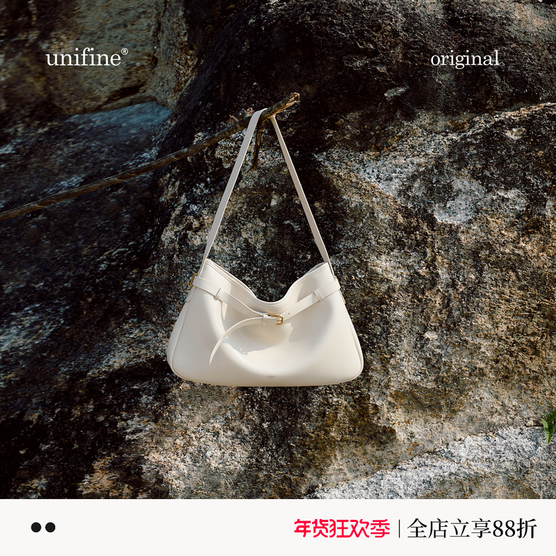 unifine新款通勤hobo包单肩腋下包白色手提包真皮包包小众时尚,箱包皮具/热销女包/男包,腋下包,淘宝优惠券,粉丝福利购,淘宝优惠卷
