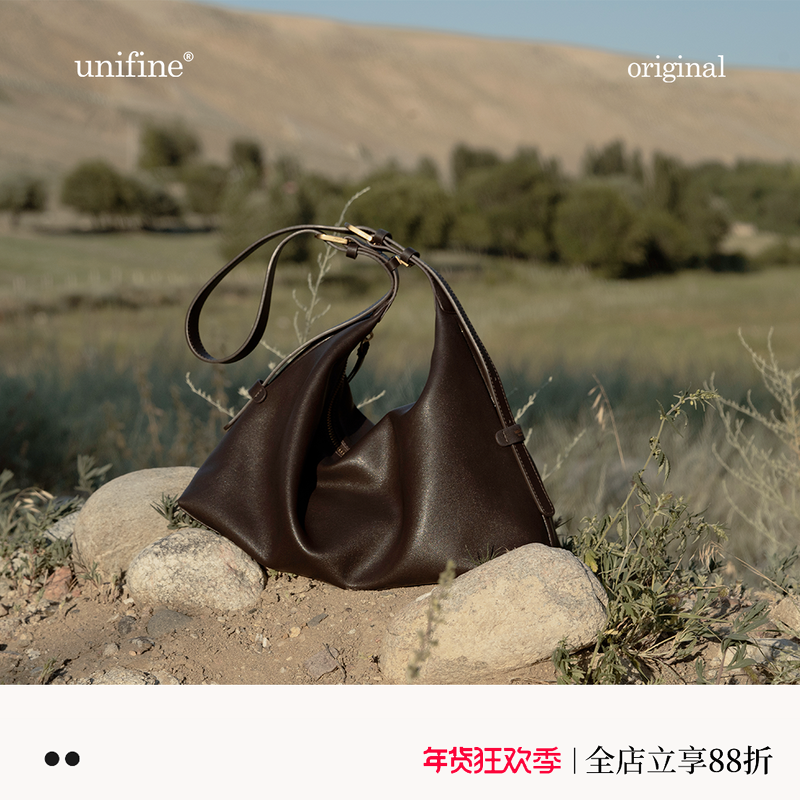 新年礼物unifine新款hobo包头层真皮托特包女大容量黑色斜挎包包,箱包皮具/热销女包/男包,托特包,淘宝优惠券,粉丝福利购,淘宝优惠卷