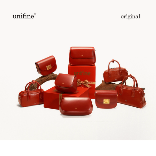 unifine红色包包送人节日礼物