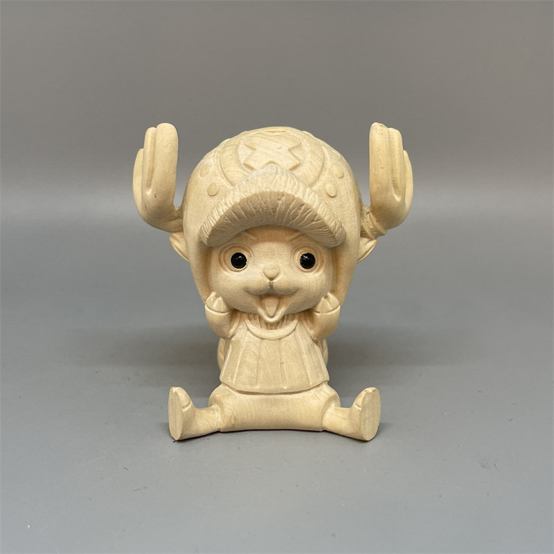 黄杨木雕刻海贱王动漫人物手办乔巴汽车电脑桌面摆件收藏生日礼物
