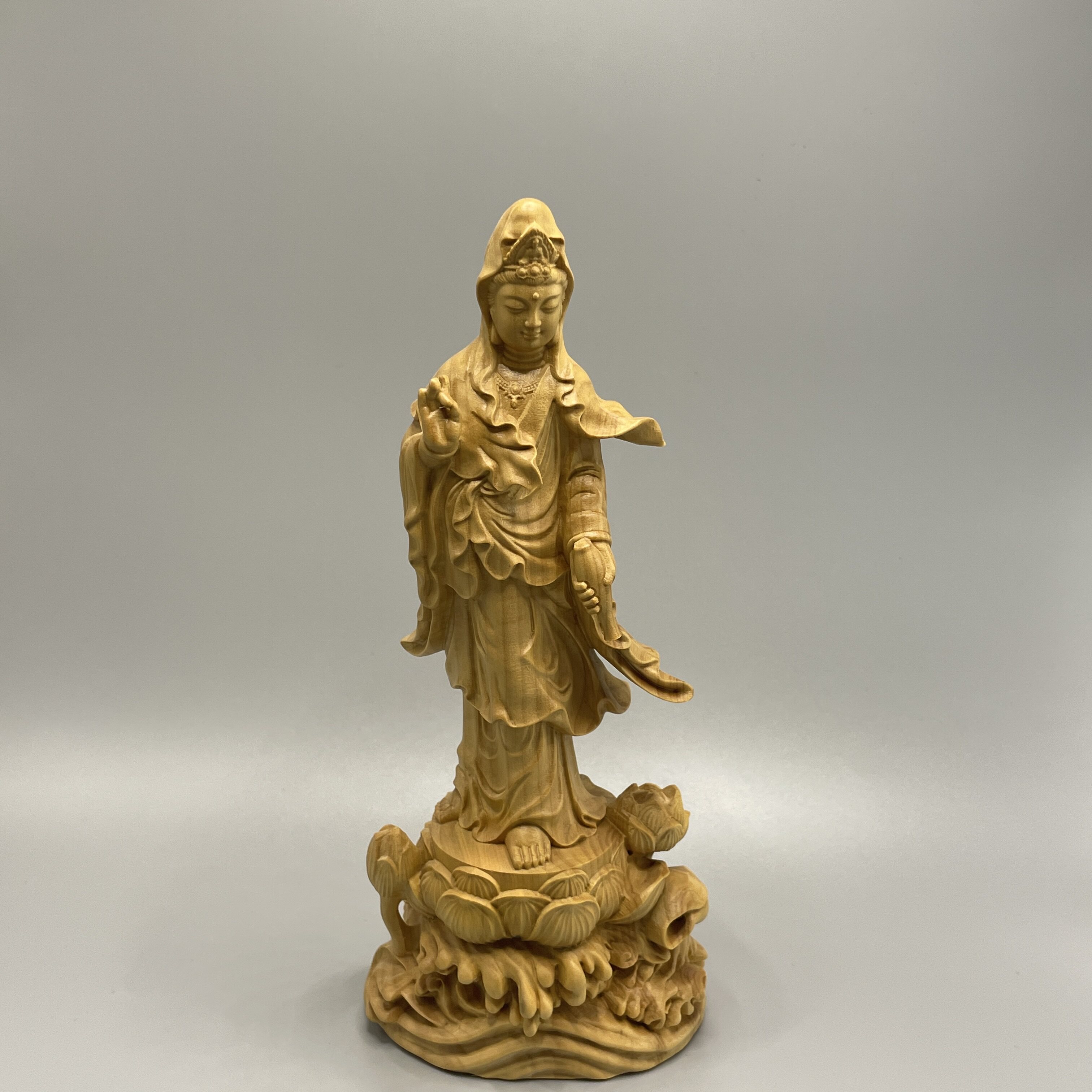 小叶黄杨木西方三圣神像摆件摆件
