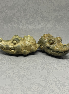 绿檀木无漆无蜡手把件摆件工艺品