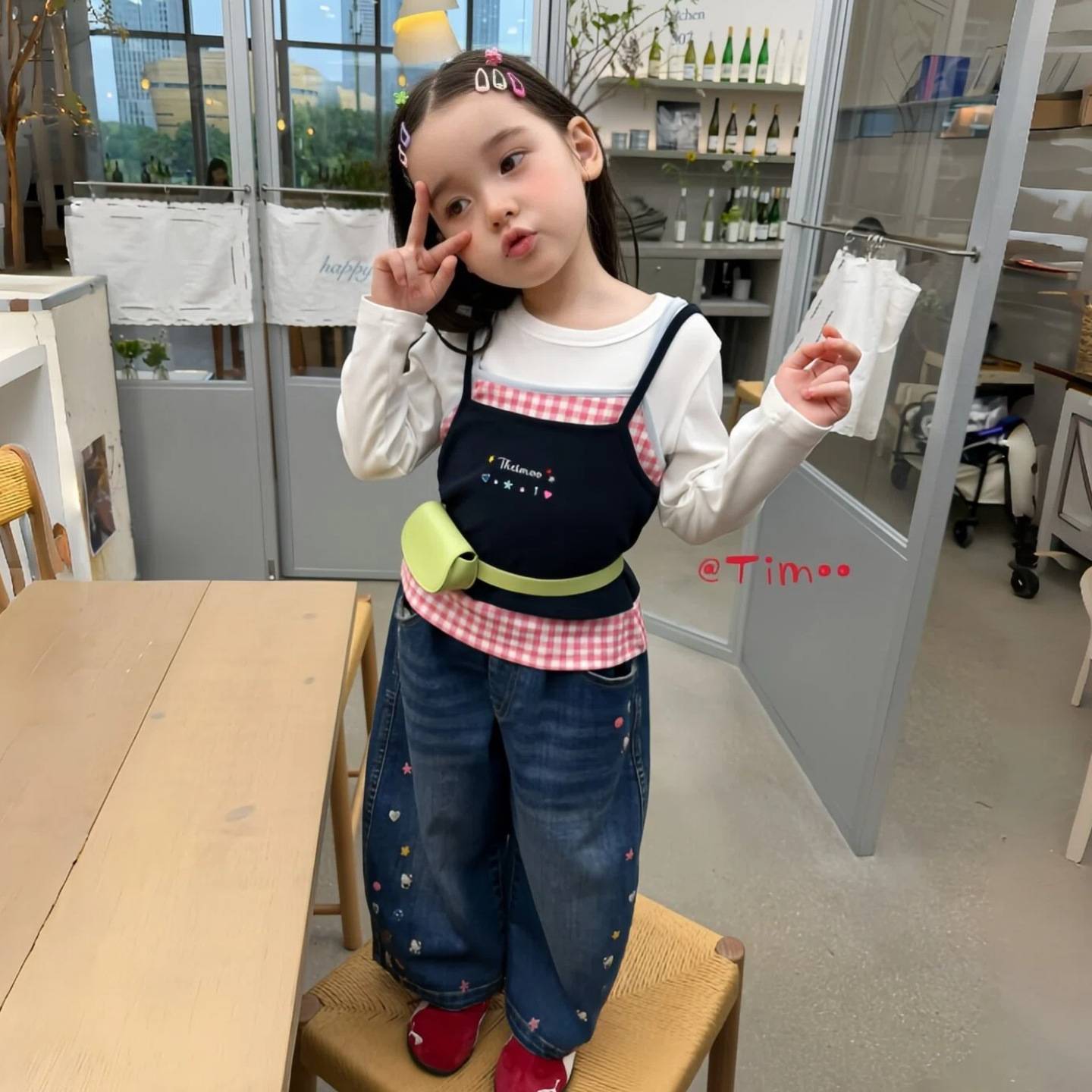 2026女童T恤秋装新款儿童长袖棉上衣服宝宝打底衫洋气韩版潮童装