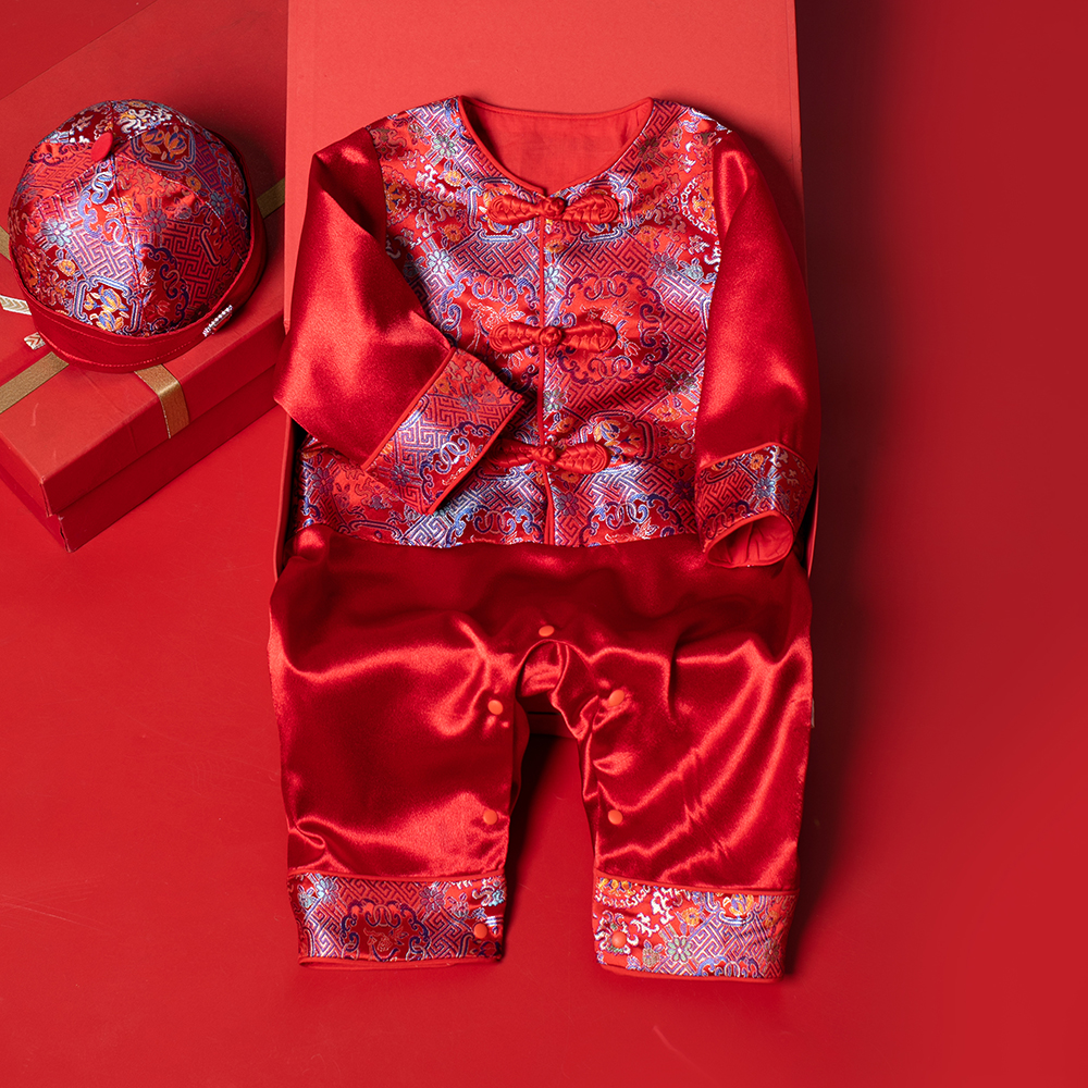 晨舞男宝宝周岁礼服唐装新年服