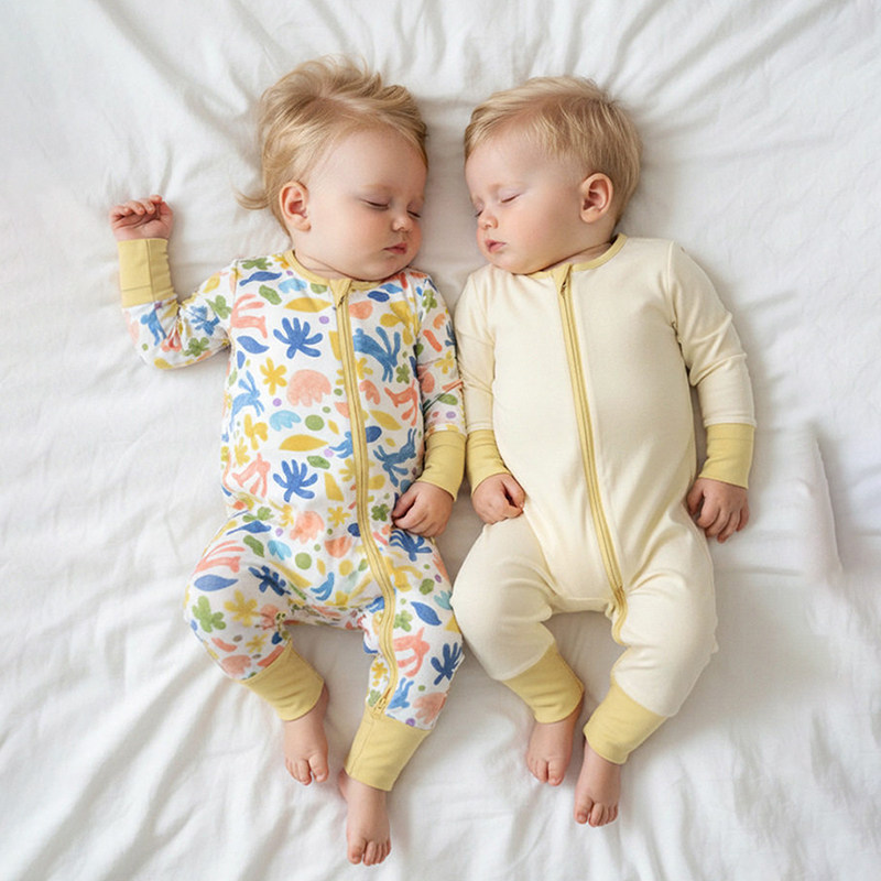 2026新款春装宝宝连体衣2件装婴儿爬服长袖拉链新生儿满月哈衣,童装/婴儿装/亲子装,连身衣/爬服/哈衣,淘宝优惠券,粉丝福利购,淘宝优惠卷