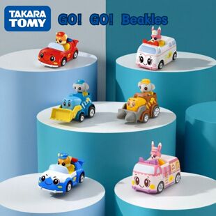 多美卡TOMY狗狗巡逻队GO!GO!Beakles电动带音效玩具小车场景玩具