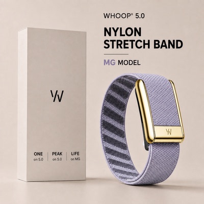 适用whoop 5.0 MG官网同款手环表带心电图版尼龙编织运动替换腕带