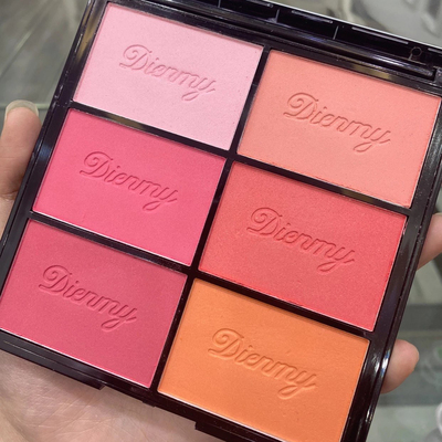 黛樱美六色腮红盘影楼化妆师舞台妆专用表演戏曲胭脂粉色桃色橘色