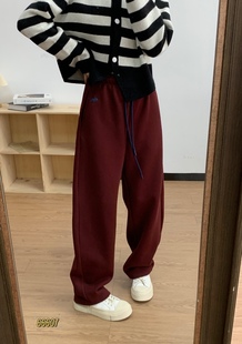 运动风束脚加厚加绒卫裤 松紧腰卫裤 女 香蕉裤 A755高级感加绒裤