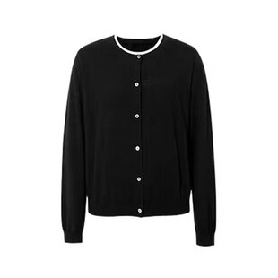 休闲慵懒气质打底衫 A742麦设计感撞色针织衫 新款 春季 女开衫