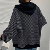 B812宽松大码 加绒乱冒拉链卫衣外套女