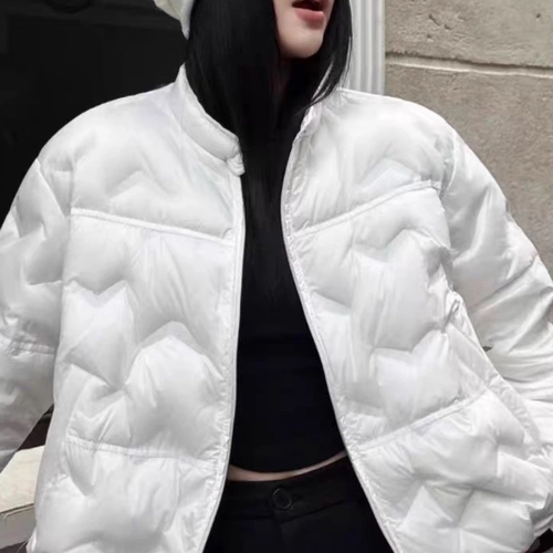E113新款欧货时尚轻薄羽绒服女短款宽松显瘦白鸭绒保暖外套