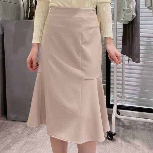 B712 麦鱼尾裙时尚休闲设计感中长裙子 半身裙 2140541