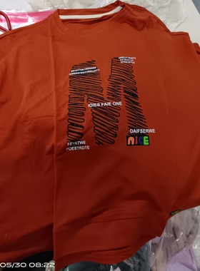 E413字母印花短袖T恤女夏新款宽松百搭女士短款冰丝上衣韩版宽松