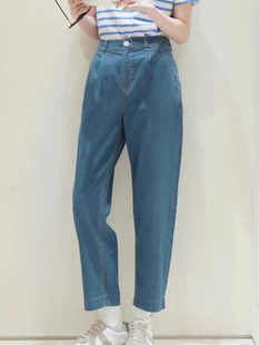 C953春夏季女裤薄款微弹休闲牛仔长裤女小直筒裤女裤子