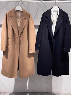 A814 双面呢大衣2冬款淑女通勤秦岚景甜同款中长款毛呢外套1.22