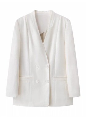 B444新款百搭棉麻休闲宽松西装外套