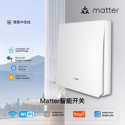 WiFi涂鸦智能开关matter协议app远程控制支持alexa homeki按键