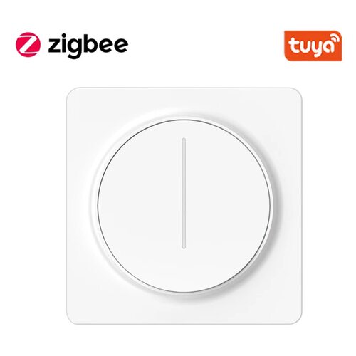 墙壁无线zigbee调光开关wifi无极灯光调光器欧规智能涂鸦Tuya零火