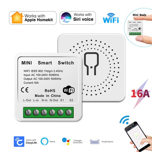 Homekit智能开关手机控制遥控器语音Wif暗盒通断器暗藏式双控定时