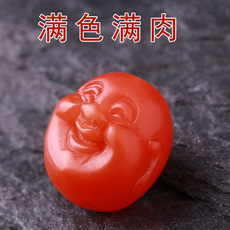 DIY аксессуары 南红佛头弥勒佛南红小佛头保山南红散珠原石手串配饰满肉云南宝山