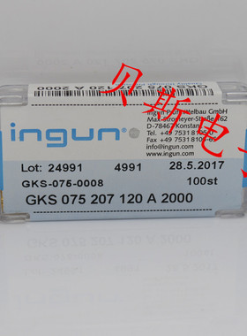 INGUN英刚探针GKS075 207 120A2000（菱形头）测试针 弹簧针