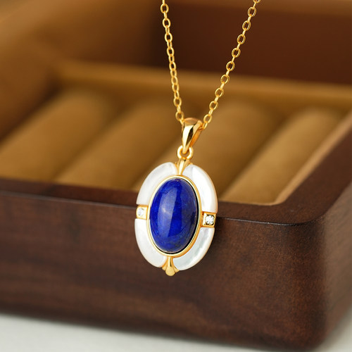 新中式圆形单面设计轻奢百搭吊坠