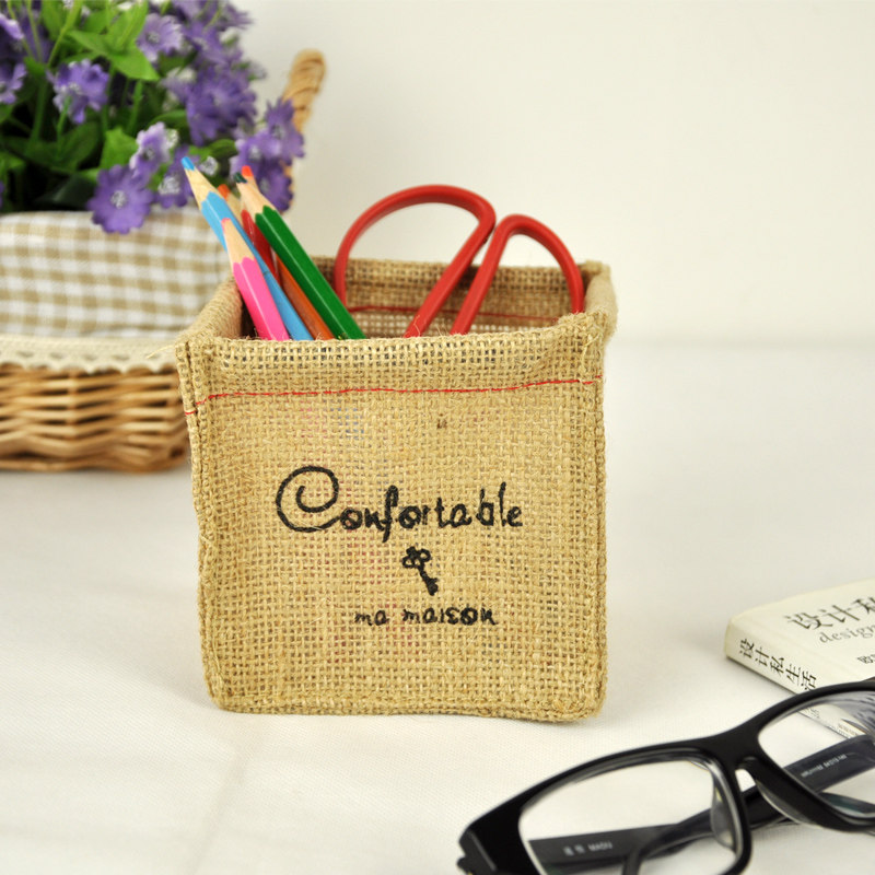 角落 zakka黄麻收纳盒袋防水花盆套可折叠桌面杂物整理盒 小方盒,收纳整理,其他收纳盒,淘宝优惠券,粉丝福利购,淘宝优惠卷