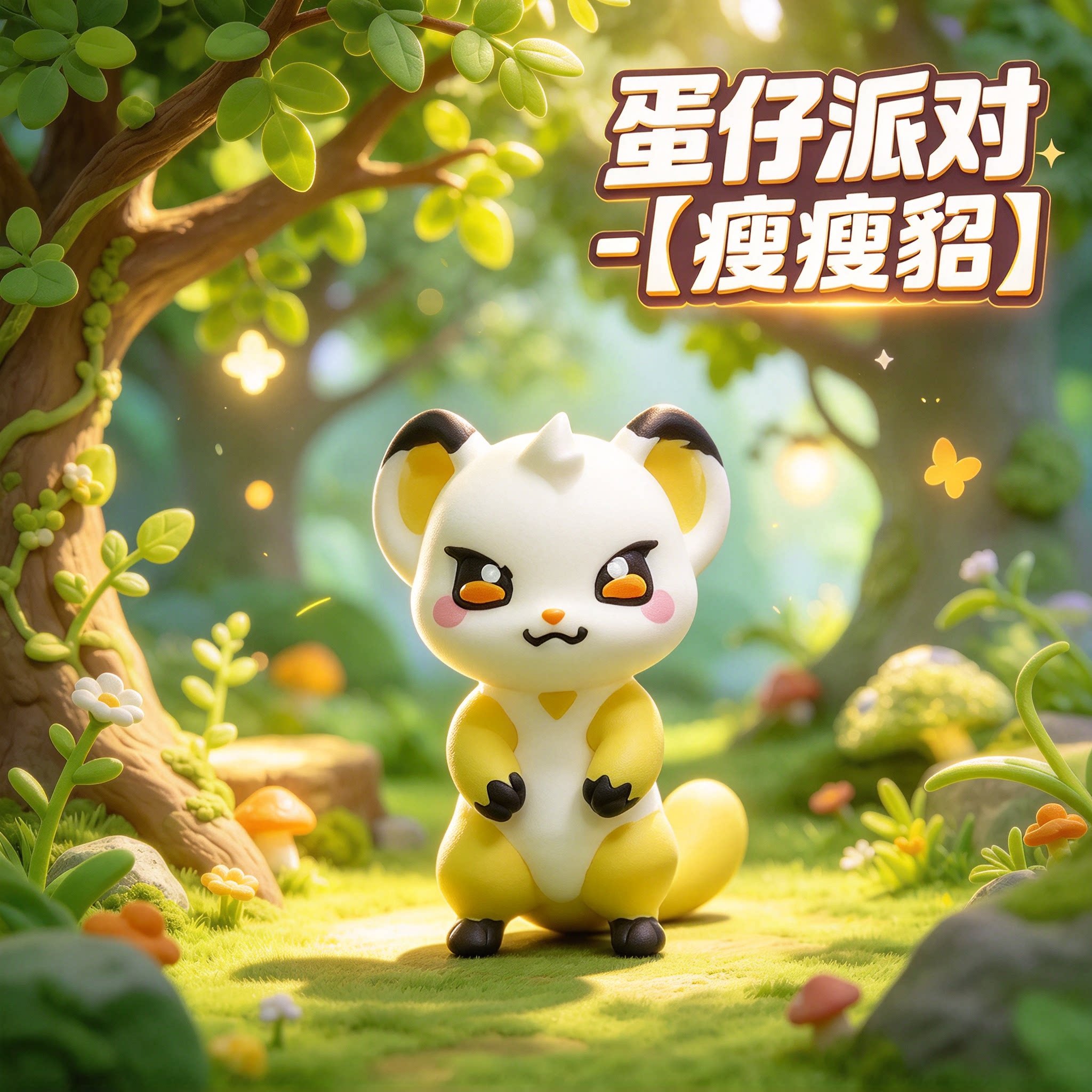 蛋仔派对-嗖嗖貂模型diy上色涂装涂色手办解压儿童玩具亲子手工