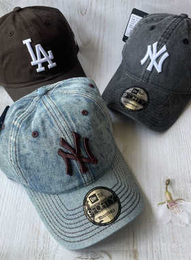 韩代纽亦华New Era940男女新款软顶水洗复古刺绣遮阳鸭舌棒球帽子