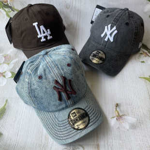 韩代纽亦华New 软顶水洗复古刺绣遮阳鸭舌棒球帽子 Era940男女新款