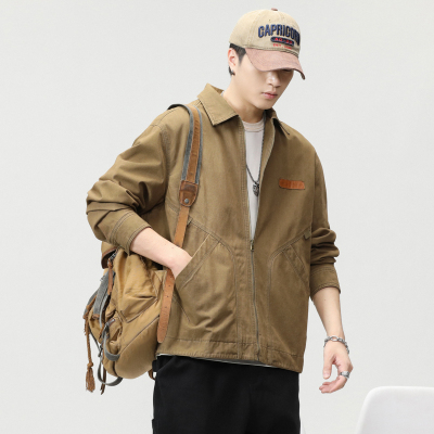 春季宽松复古底特律工装外套男