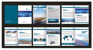 货代图册彩页国际货代画册物流画册宣传册货运图册宣传单设计印刷