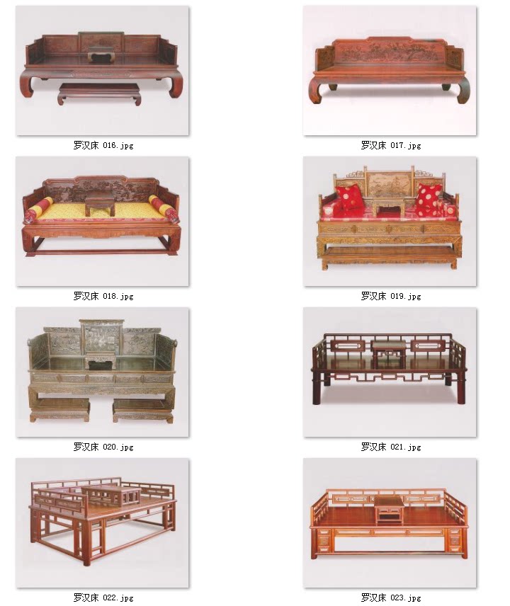 10床榻红木架子床罗汉床cad图中式红木家具cad设计图纸部分下料单