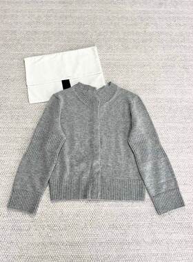 24秋冬新款羊绒九分袖圆领针织衫女纯色毛衣温婉甜美上衣现货在仓