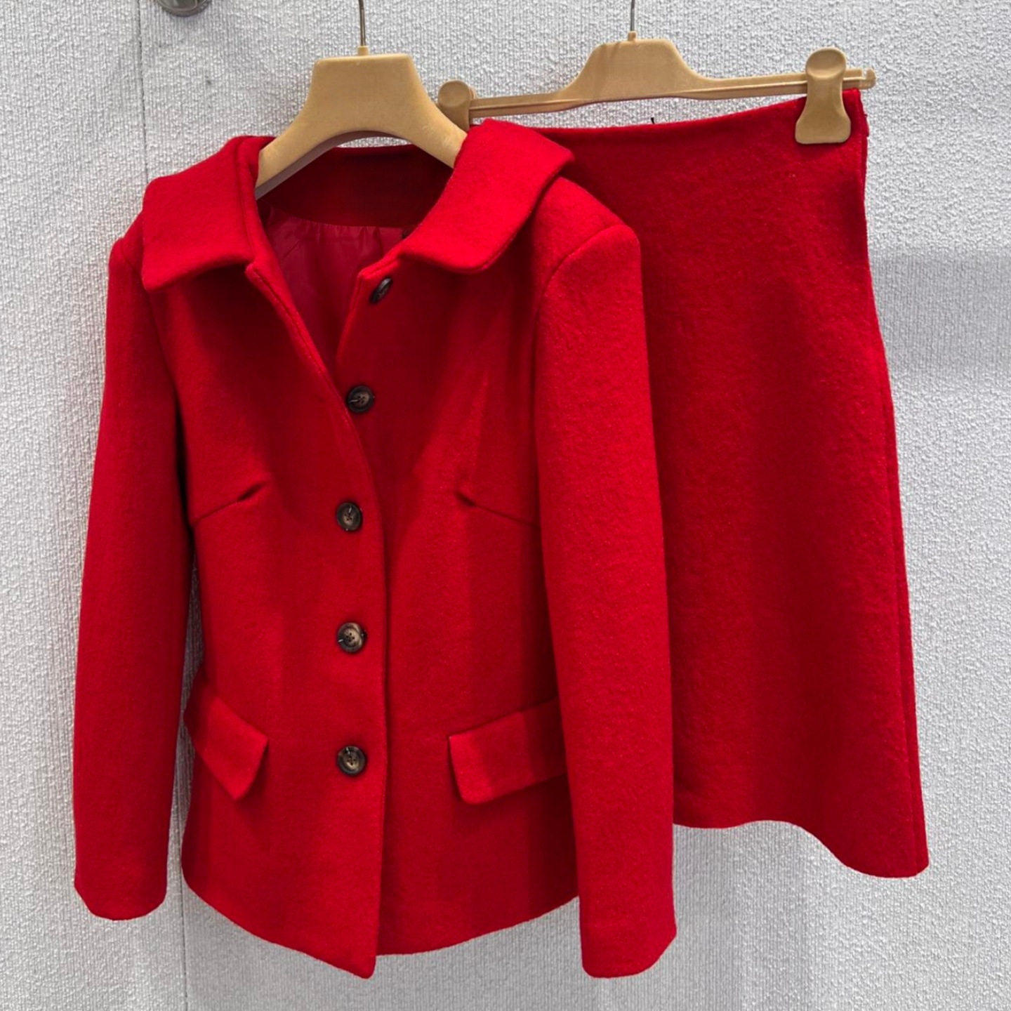 收腰西装羊毛复古半身裙新款中长款修身呢子大衣套装女款2026早春,女装/女士精品,西装,淘宝优惠券,粉丝福利购,淘宝优惠卷