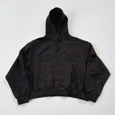 香港正品Anonymous Club黑色宽松帽衫卫衣厚棉裤阔腿裤套装Opium