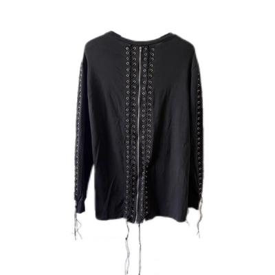 香港正品HBA Hood By Air 重工绑带拉链长袖T恤tee正反面都可以穿