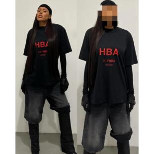 香港正品HBA Hood By Air 标语NIVHBA 69印花图案短袖T恤tee男女
