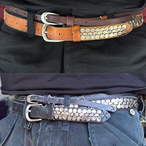 香港No faith studios双层分裂鳞片腰带DOUBLE LAYERED BELT皮带