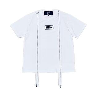 香港正品绝迹版hba hood by air 双拉链短袖重工印花T恤男女潮牌