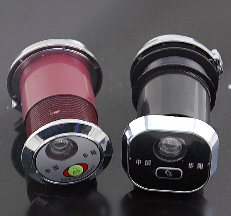 原装步阳门铃猫眼一体防盗门猫眼带门铃家用方形猫眼门铃带后盖45