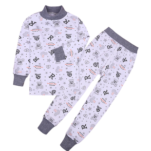 学生少年针织线衣中高领 常规儿童内衣长袖 纯棉男女童秋裤 秋衣套装