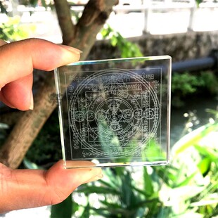 水晶六道金刚解脱金刚藏大圆满咒轮玛尼石水晶内雕