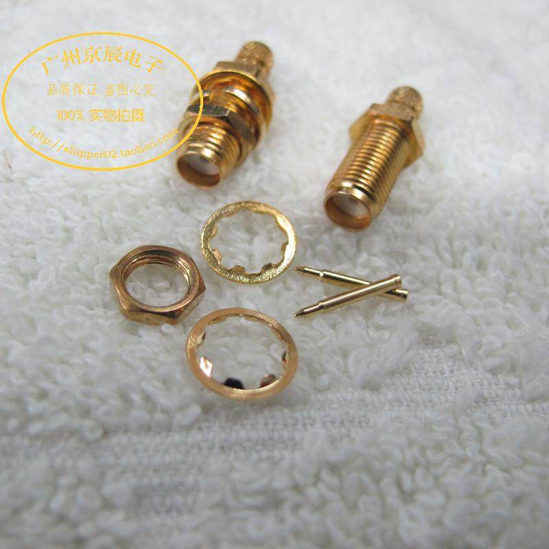 WiFi天线延长线接头 压接型 RP-SMA-K-C-3 外罗内针 SMA母头 反极