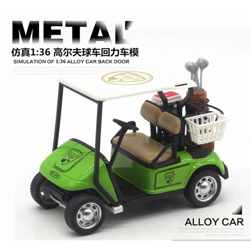 合金高尔夫球车玩具模型仿真合金小汽车回力巡逻车男孩宝宝玩具车