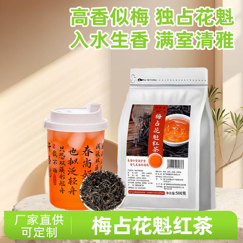 梅占花魁红茶浓香型花香型红茶鲜奶茶牛乳茶手打柠檬茶新中式茶饮