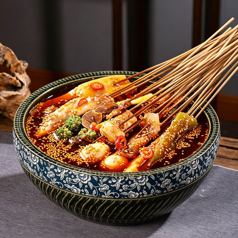 陶瓷加厚酱菜盆咸菜坛子泡菜腌菜缸钵钵鸡专用盆商用冷锅串串容器图片