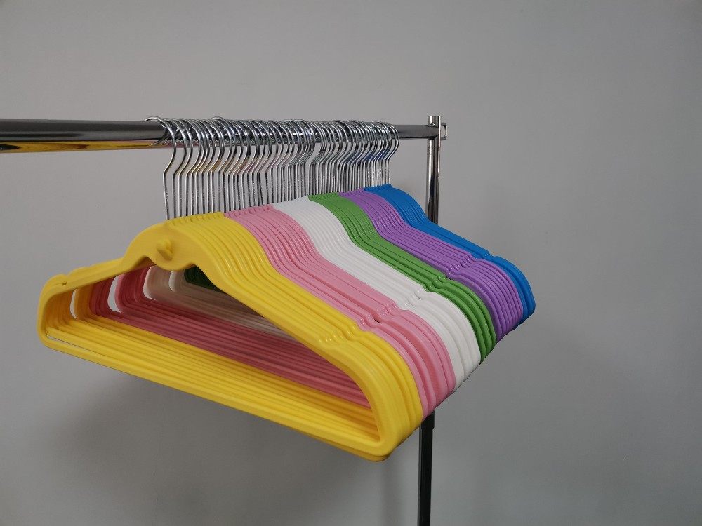 喜家亚洲韩国大众家居45cm全新pp塑料无痕叠挂衣架成人 凉台衣挂