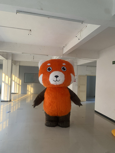 青春变形记皮克斯小熊猫卡通人偶服装人穿充气人偶红色小浣熊玩偶